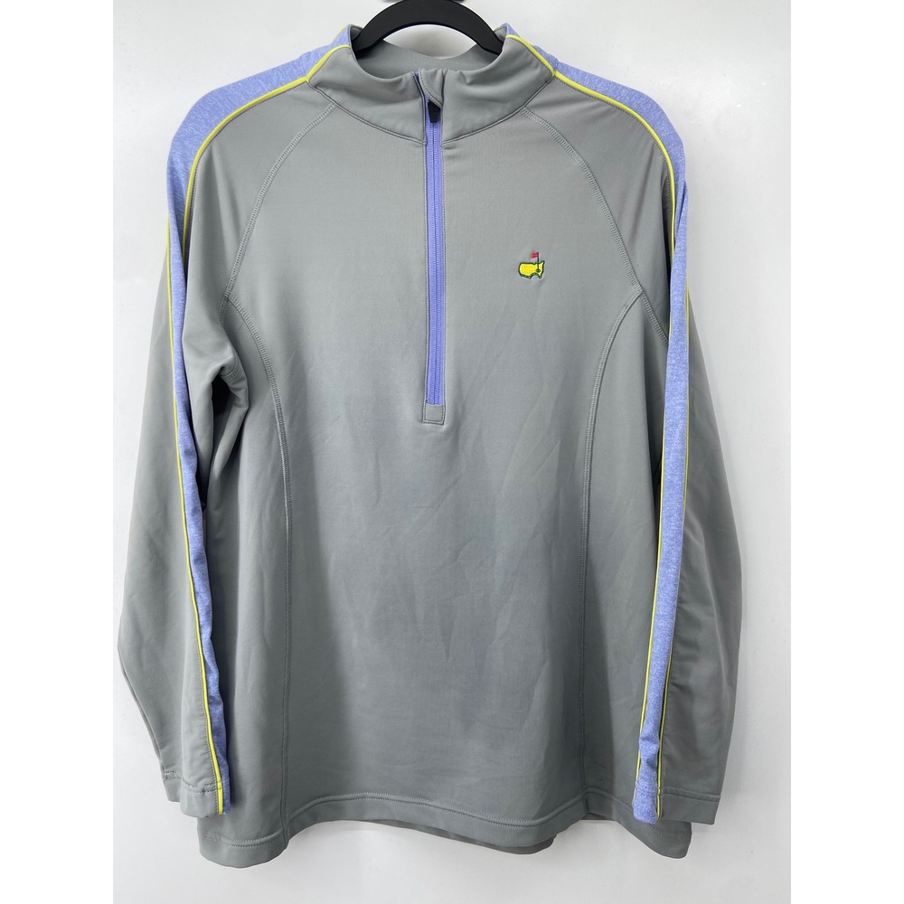 Masters Magnolia Lane Pullover Womens Large Gray 1/4 Zip Golf Athletic Augusta